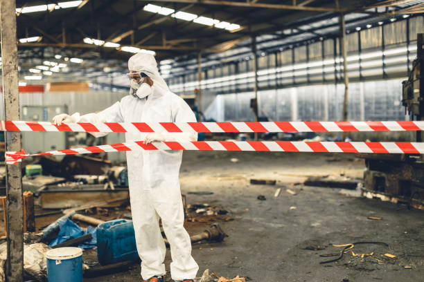Professional Trauma Scene Cleanup technician working in Farmingdale, NY